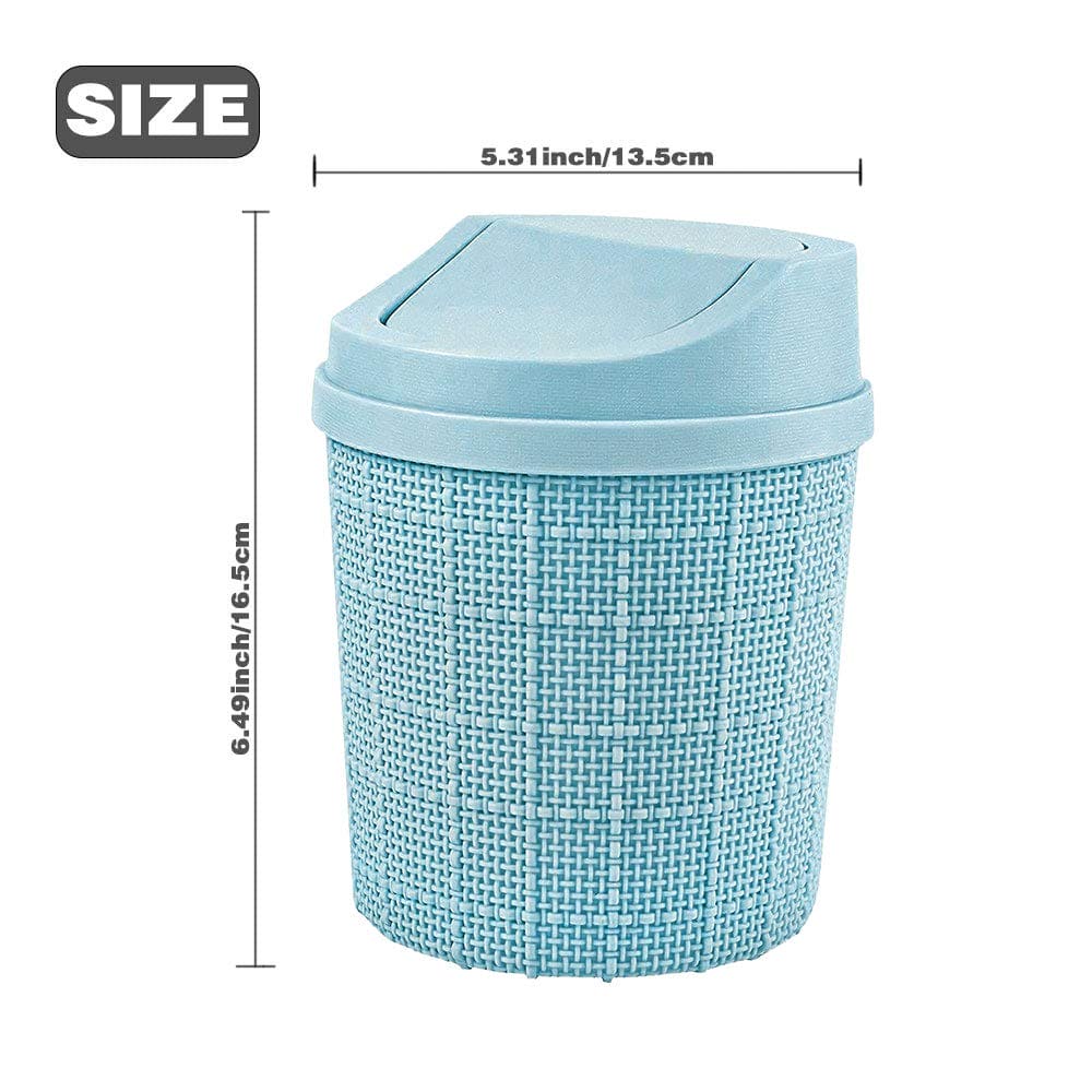 Small Plastic Bin With Lid, Mini Trash Can, Rolling Lid Trash Bin Small Plastic Bin With Lid, Mini Trash Can, Rolling Lid Trash Bin